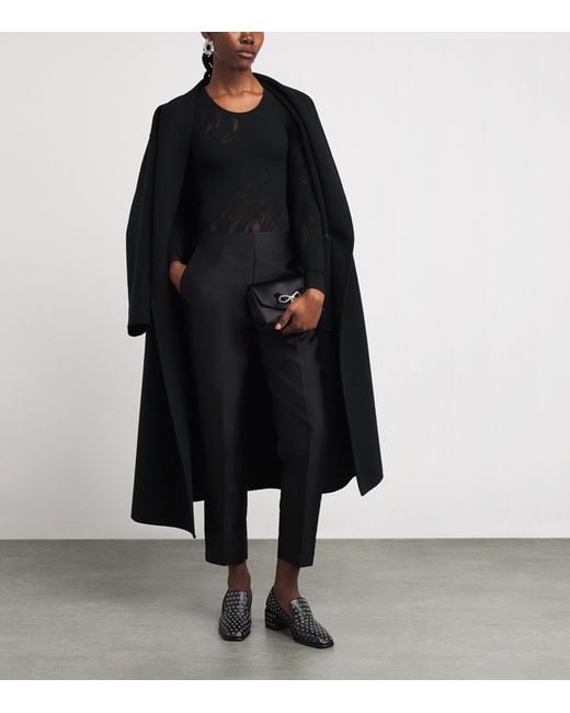 Wolford Black Net Rose Bodysuit