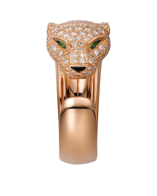 Cartier White And Diamond Massai Panthère De Ring