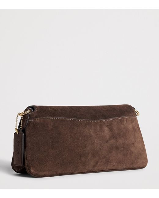 COACH Brown Suede Jet Shoulder Bag