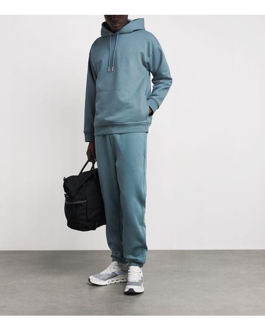 On Shoes Blue Cott-Blend Club Collective Hoodie for men