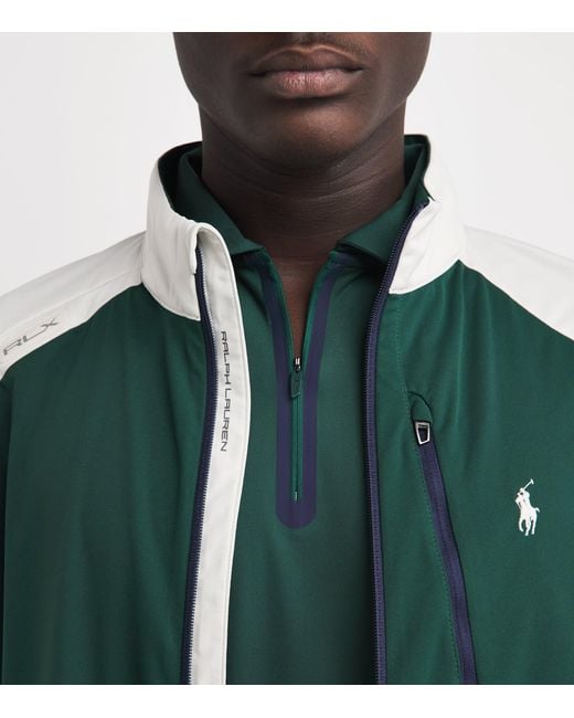 Ralph Lauren Green Colour-Block Packable Jacket for men