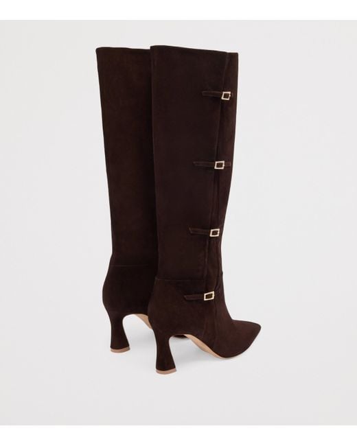 Malone Souliers Brown Suede Buckled Nolan Knee-High Boots 70