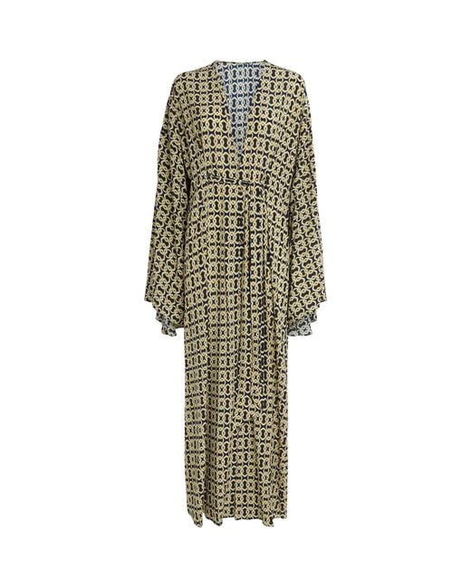 Away That Day Multicolor Chain Kaftan Maxi Dress