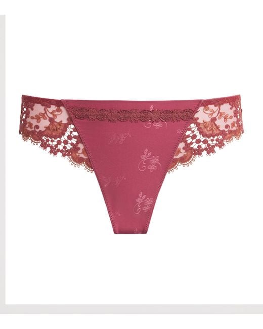 Simone Perele Pink Lace Wish Tanga