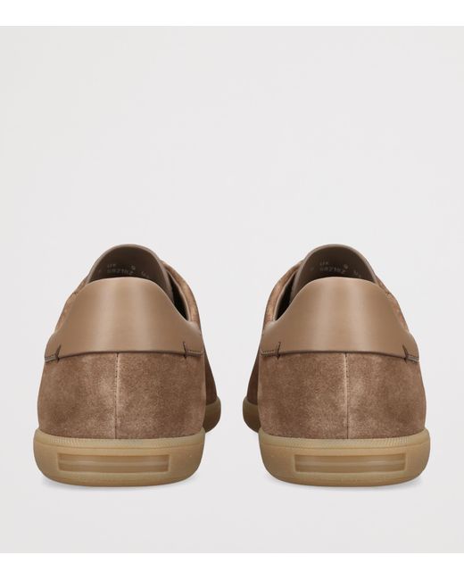 Zegna Brown Suede 232 Sneakers for men