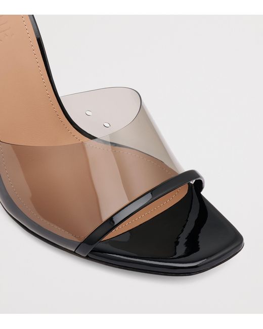 Malone Souliers Black Pvc Roxanne Heeled Sandals 90