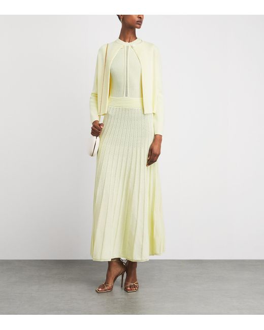 Edeline Lee Natural Knitted Open Cardigan
