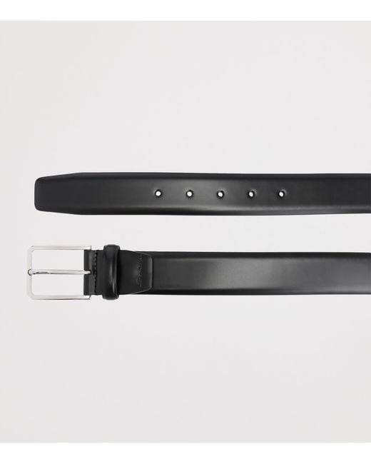 Santoni Brown Leather Belt for men