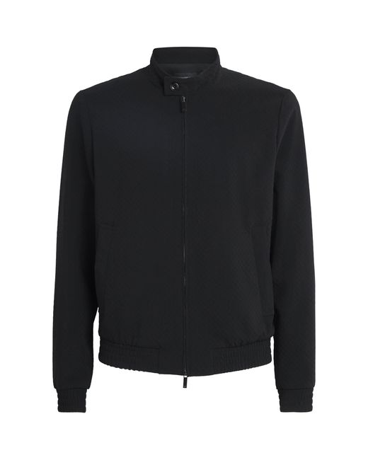 Emporio Armani Black Technical Fabric Jacket for men