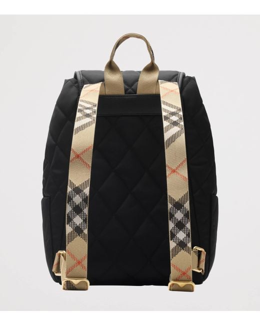 Burberry Black Quilted Horseshoe Backpack