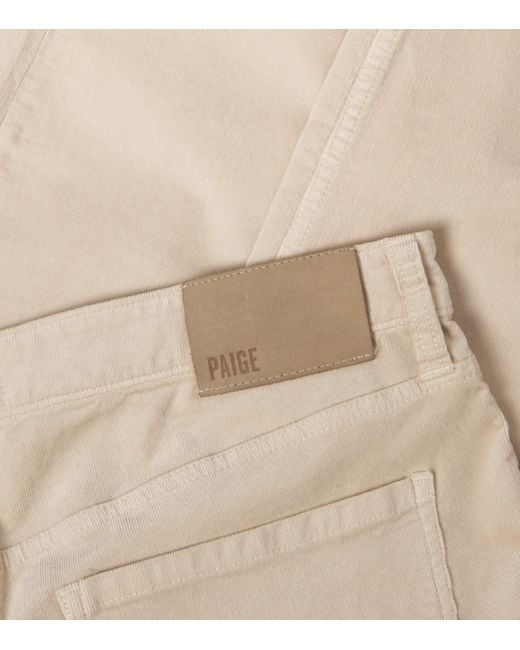 PAIGE Natural Corduroy Federal Slim-Straight Jeans for men