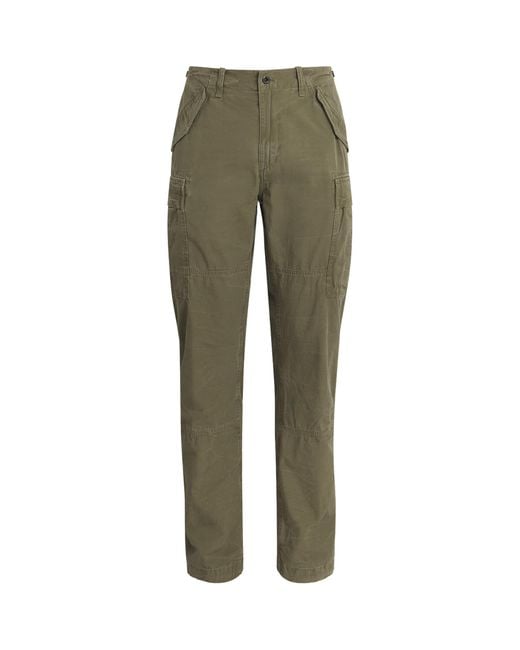 Polo Ralph Lauren Green Cotton Cargo Trousers for men