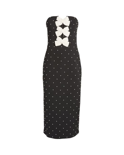 Rebecca Vallance Black Veronica Midi Dress