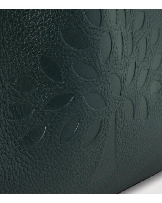 Mulberry Green Leather Tree Tote Bag