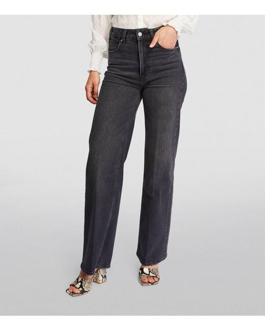 PAIGE Black Sasha Straight Jeans