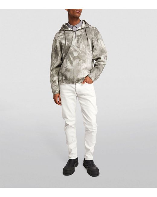 Emporio Armani Gray Nylon Palm Blouson Jacket for men