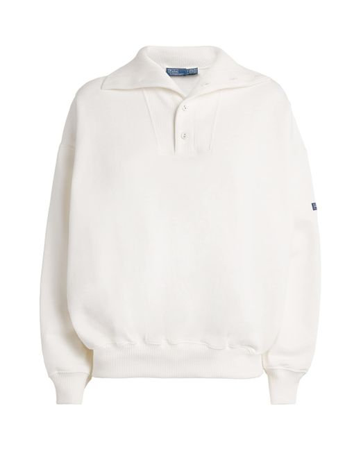 Polo Ralph Lauren White Collared Sweatshirt