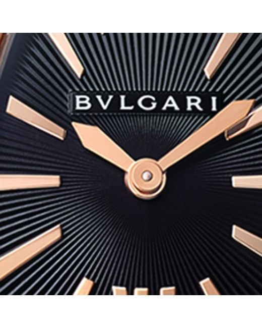 BVLGARI Metallic Stainless Steel, Rose And Diamond Serpenti Tubogas Watch
