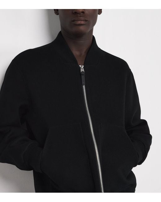 Mackage Black Wool Emilio-W Bomber Jacket for men