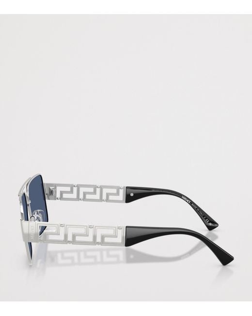 Versace Blue Wire Ve2290 Rectangular Sunglasses for men