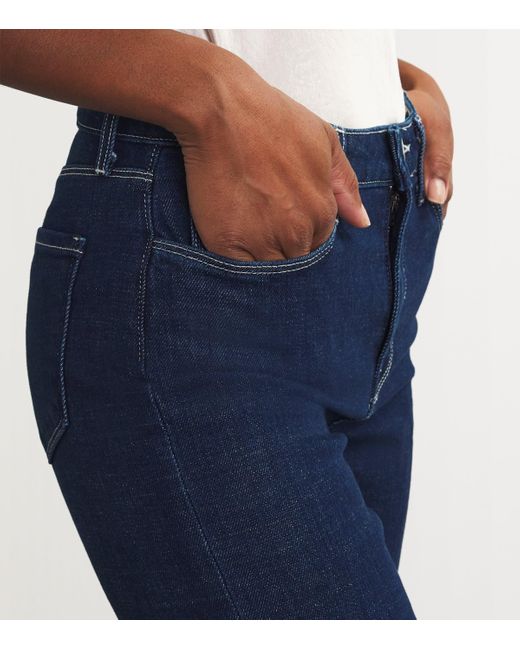 L'Agence Blue Clayton Wide-Leg Jeans