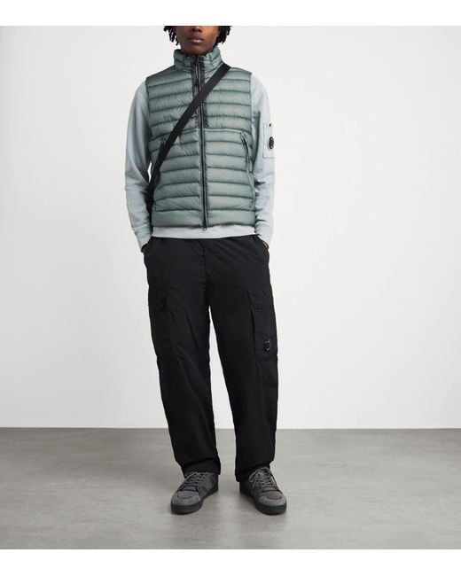 C P Company Green D.D. Shell Quilted Down Gilet for men