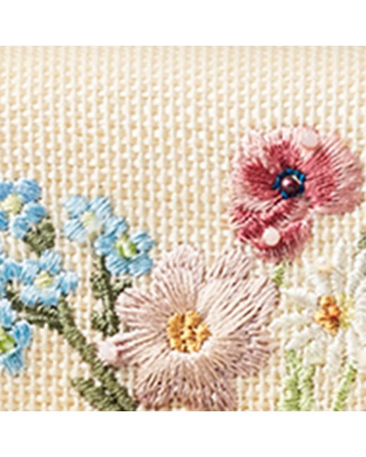 Aspinal Metallic Mini Raffia Floral Embroidery Mayfair Bag