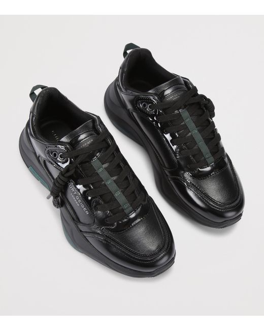 Kurt Geiger Black Leather Royston Sneakers for men
