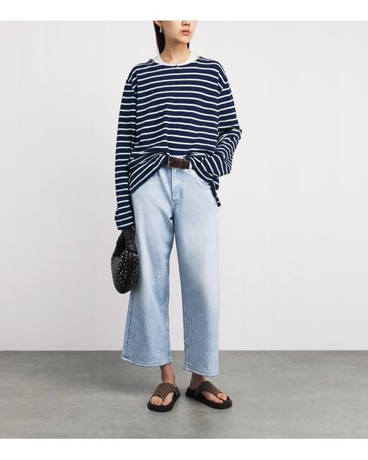 Rag & Bone Blue Miramar Sofie Wide-Leg Jeans