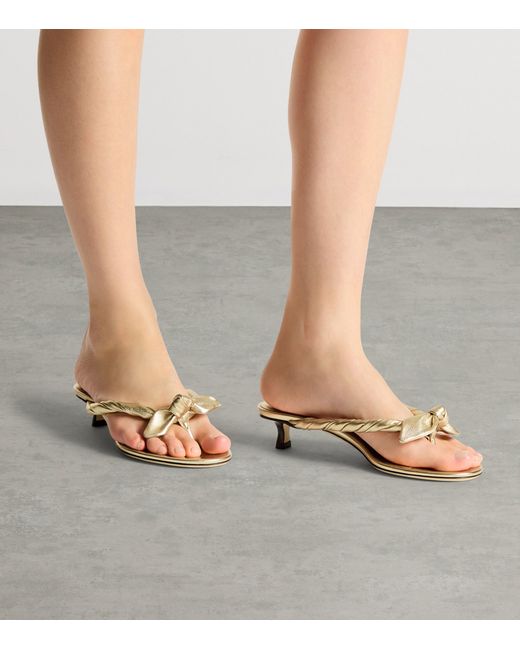 Jimmy Choo Natural Liss Leather Mules