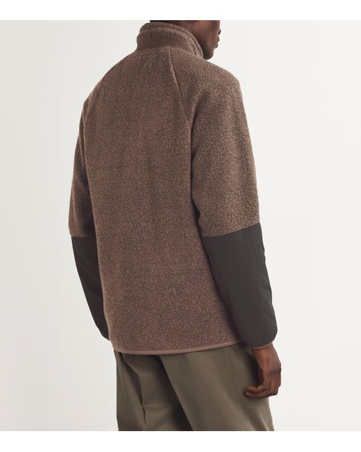 James Purdey & Sons Brown Fleece-Back Jersey Lux Jacket for men