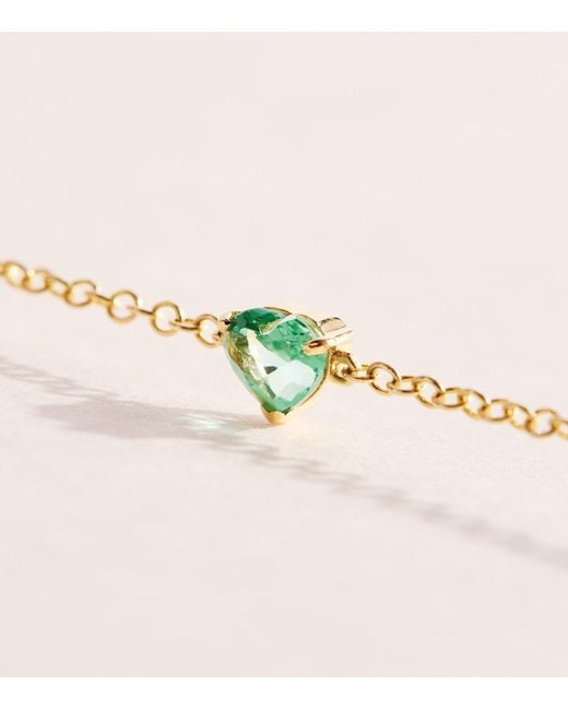 SHAY Natural And Emerald Baby Heart Bracelet