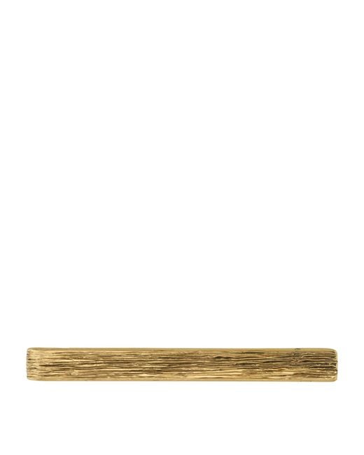 Saint Laurent Natural Striated Tie Clip for men