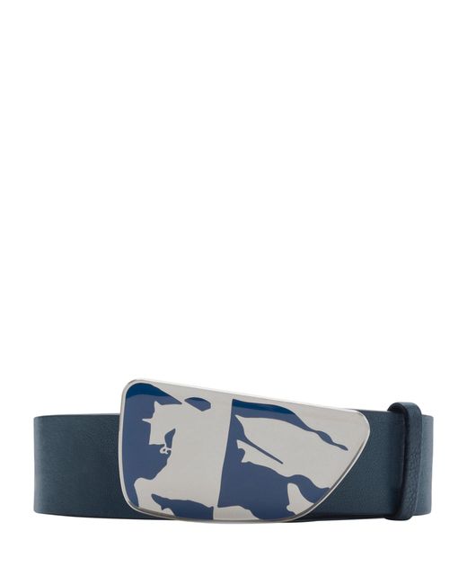 Burberry Blue Leather Shield Ekd Belt for men
