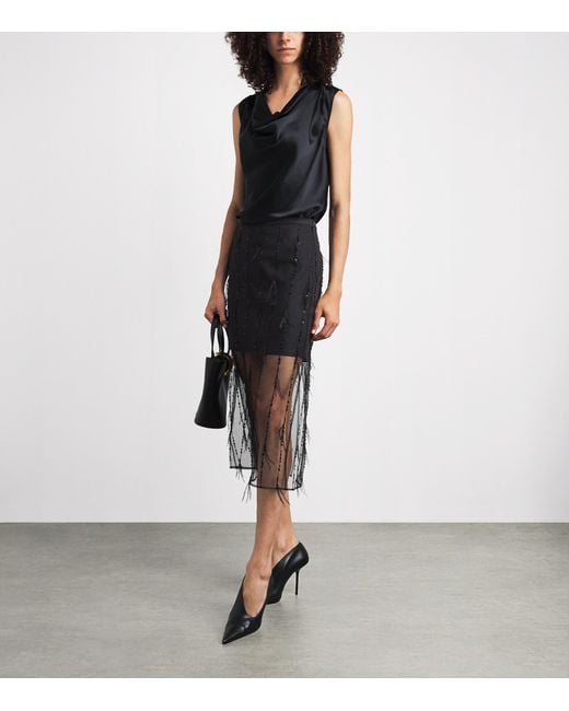 Rag & Bone Black Embellished Geena Mini Skirt