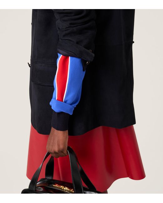 Miu Miu Blue Logo Zip-Up Jacket