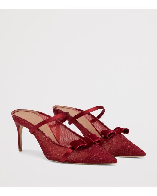 Malone Souliers Glittered Aurora Heeled Mules 70