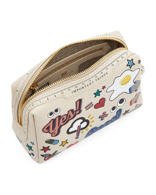 Anya Hindmarch White Leather Important Things Pouch