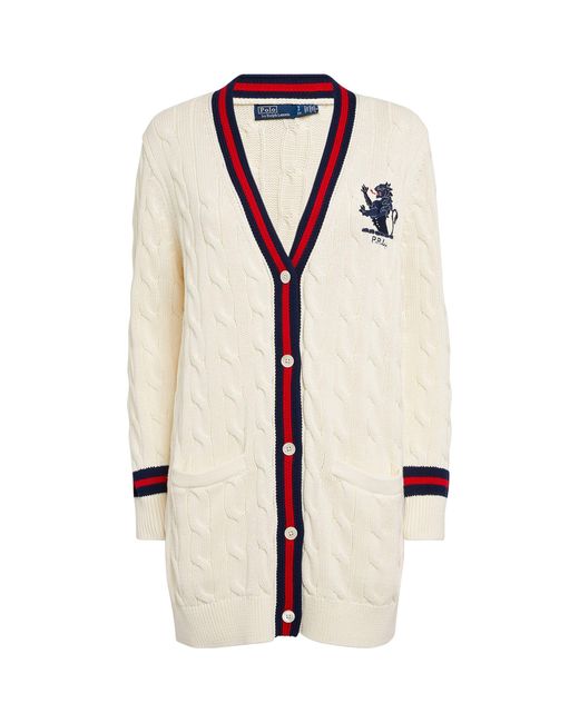 Polo Ralph Lauren Natural Cable-knit Cricket Cardigan