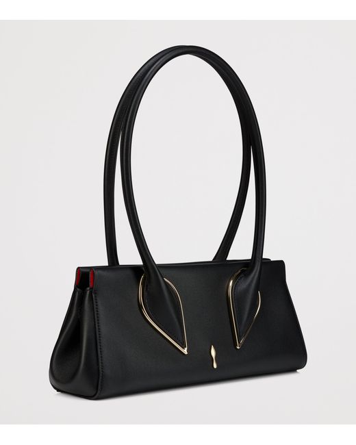 Christian Louboutin Black Venus Leather Baguette Shoulder Bag
