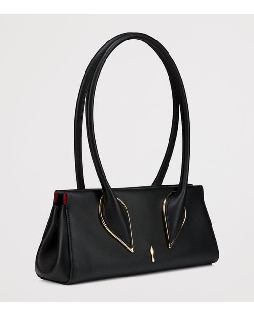 Christian Louboutin Black Venus Leather Baguette Shoulder Bag