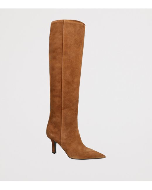AMINA MUADDI Brown Suede Christine Knee-High Boots 80