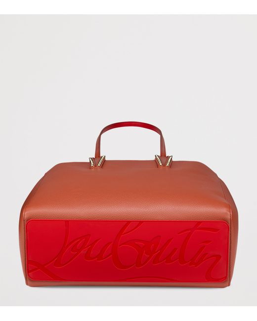 Christian Louboutin Red Cabata Small Calfskin Tote Bag