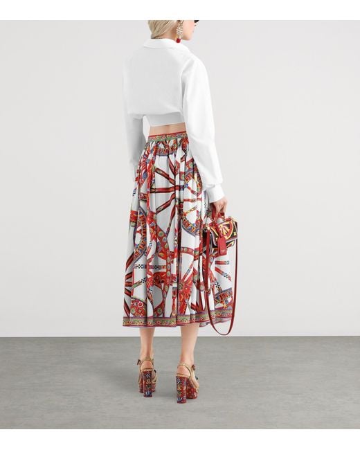Dolce & Gabbana White Cotton Tie-Detail Shirt