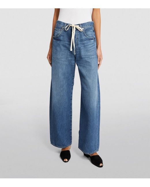 Citizens of Humanity Blue Brynn Wide-Leg Jeans