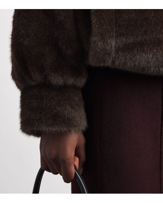 Source Unknown Brown Faux Fur Anorak Sweatshirt