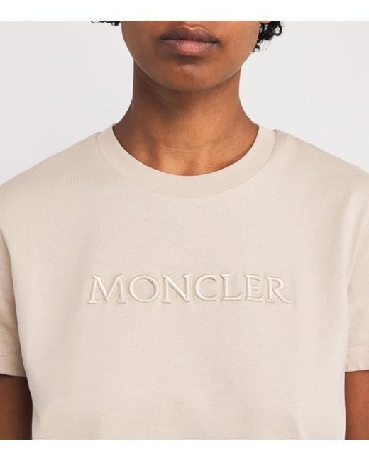 Moncler Natural Cotton Logo T-Shirt