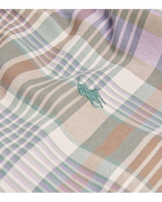 Polo Ralph Lauren Gray Cotton Madras Oxford Shirt for men