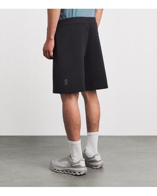 On Shoes Black Focus Tech Shorts for men