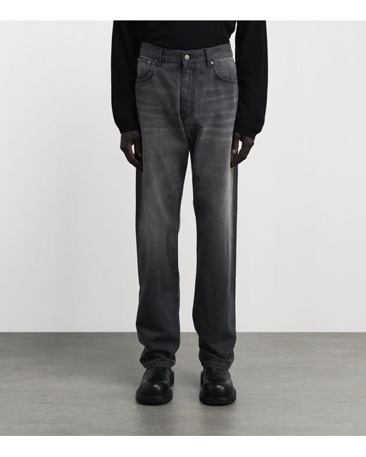 424 Gray Loose Wide-Leg Jeans for men